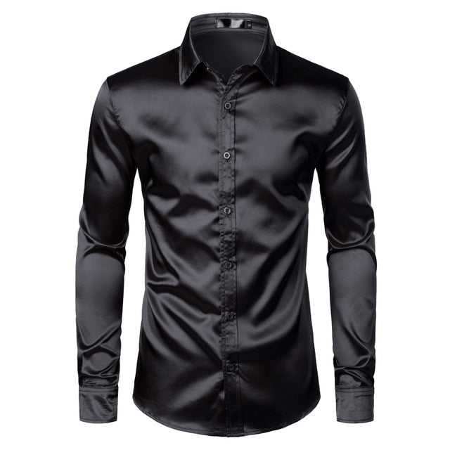 MVE-Luxury satin shirt for any occasion