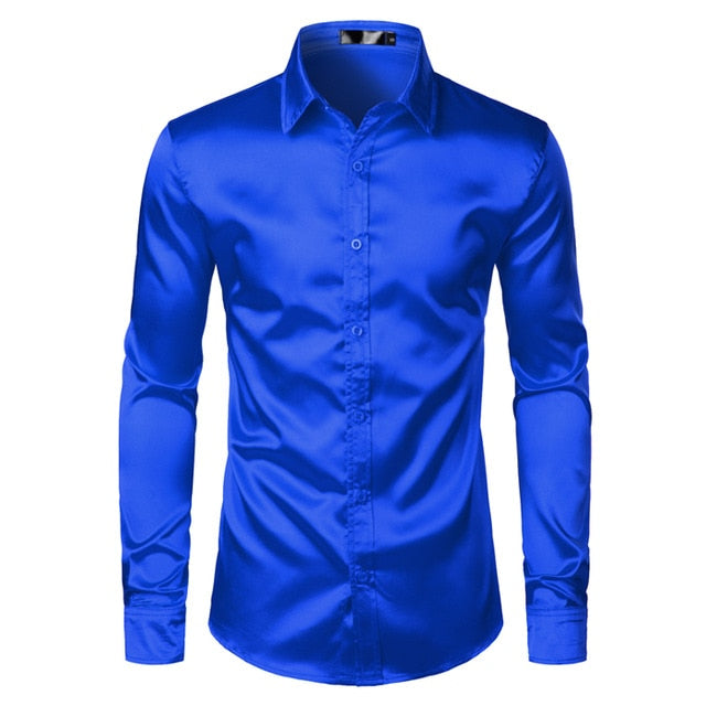 MVE-Luxury satin shirt for any occasion