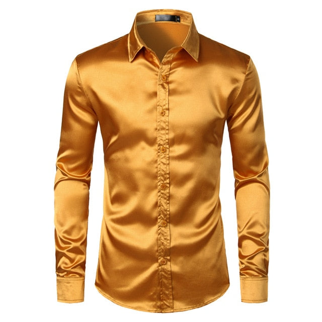 MVE-Luxury satin shirt for any occasion