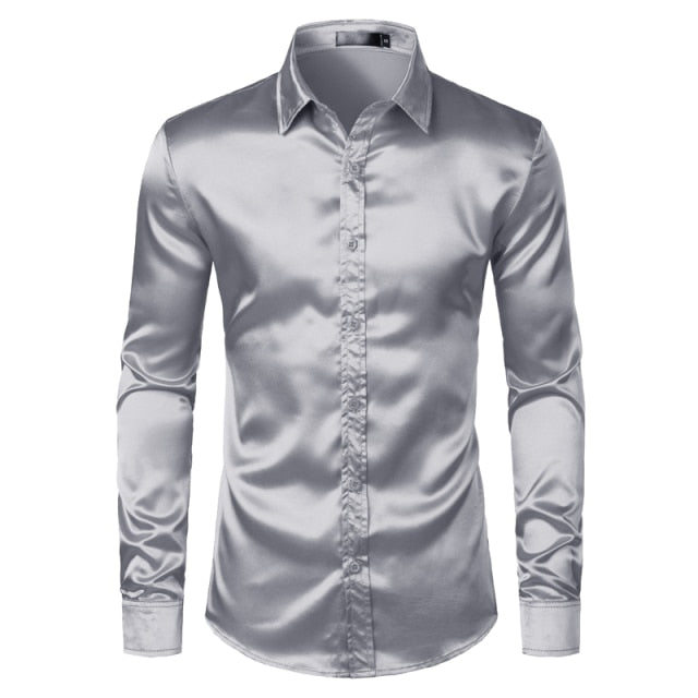 MVE-Luxury satin shirt for any occasion