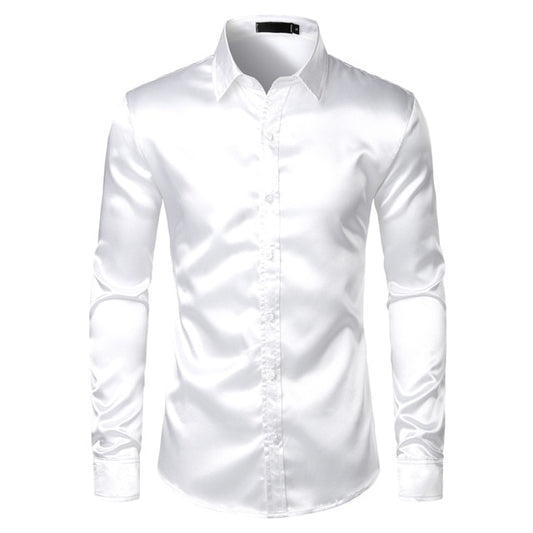 MVE-Luxury satin shirt for any occasion