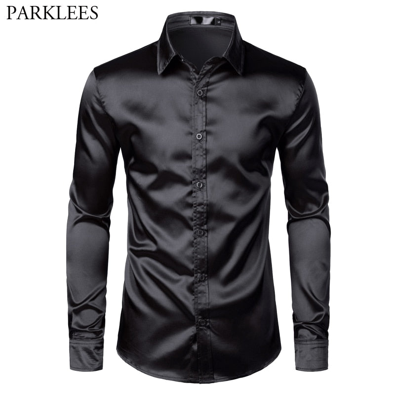 MVE-Luxury satin shirt for any occasion